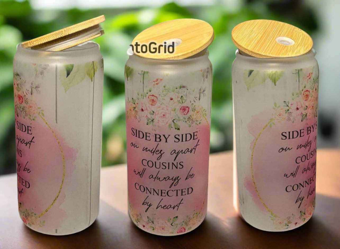 18 oz Frosted Glass Tumbler-Custom Designing Available