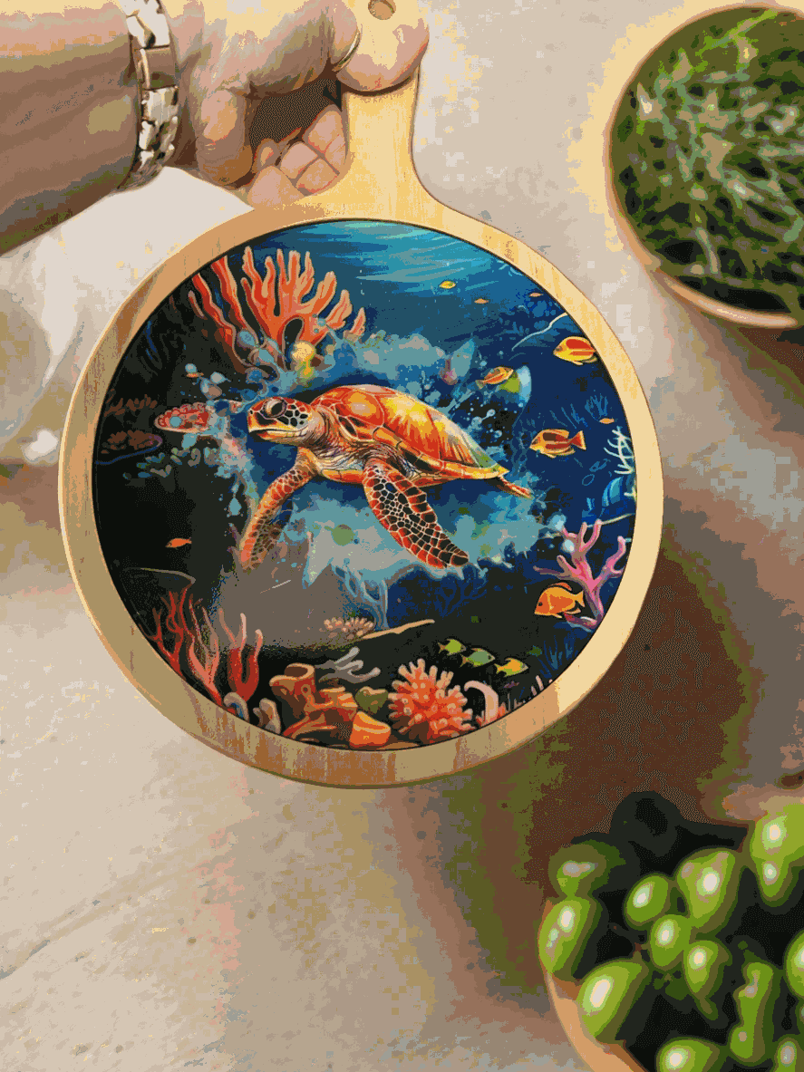 Cheese Board with Ceramic Tile-Custom Designs Available