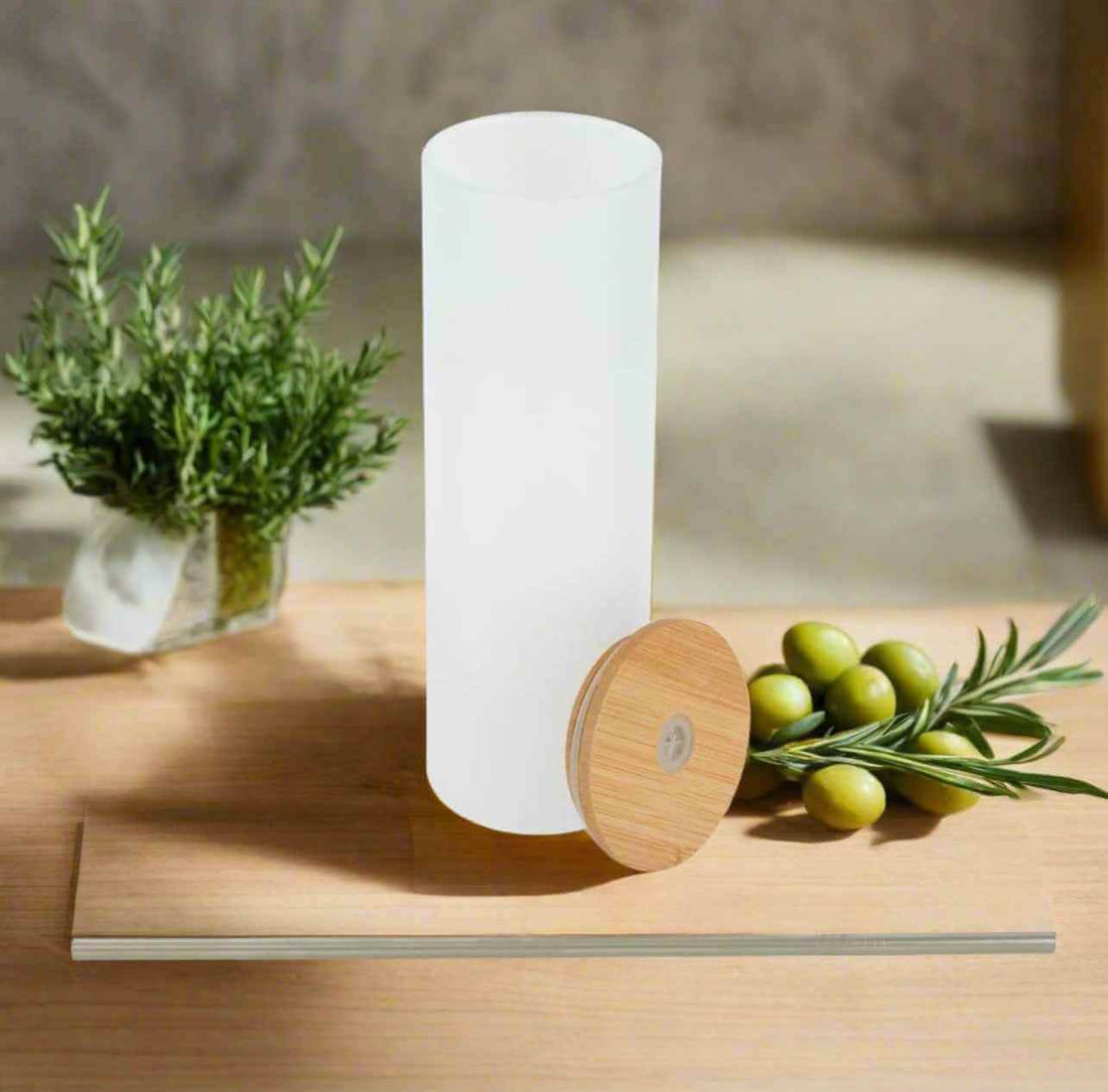 19 oz Frosted Glass Skinny Tumbler-Custom Designing