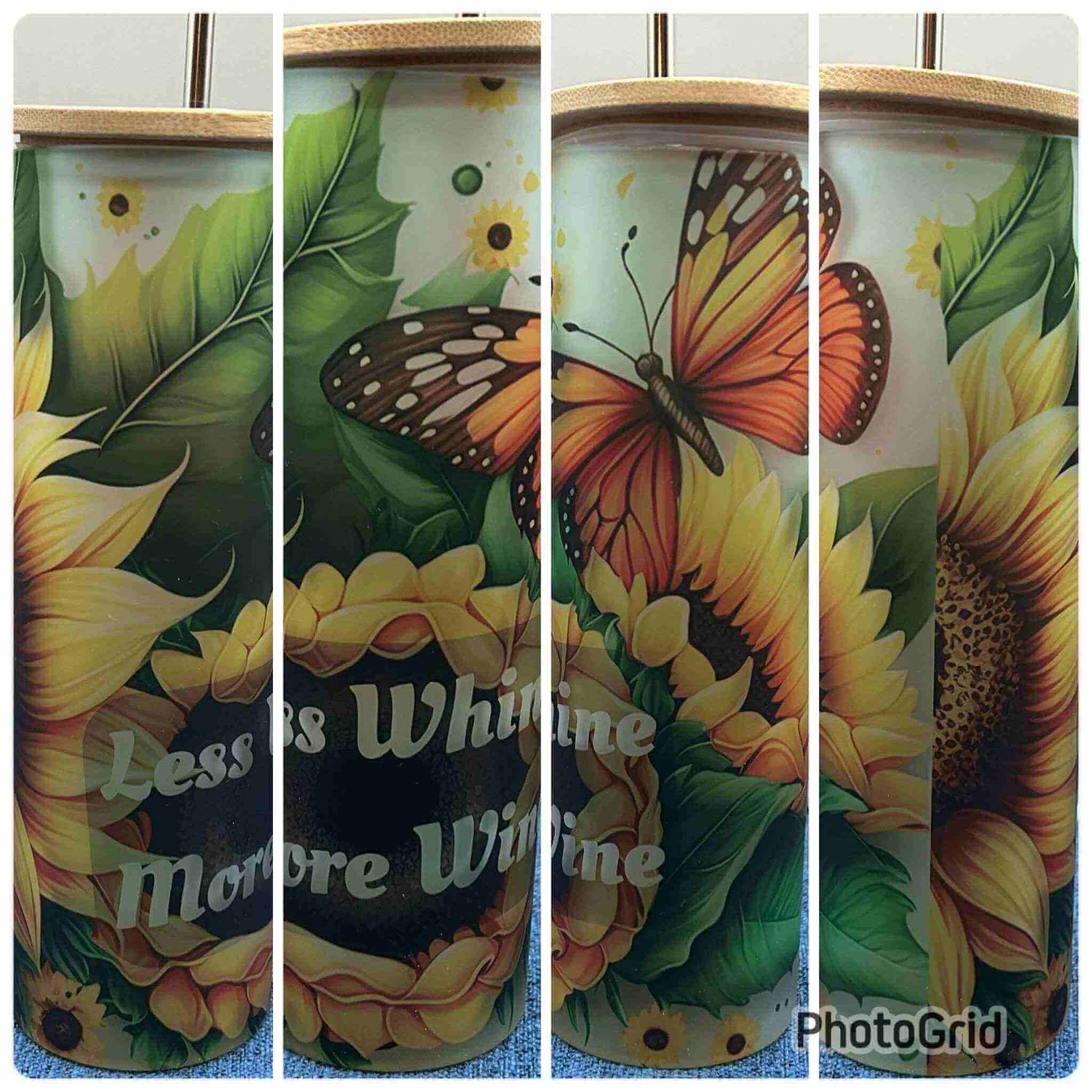 18 oz Frosted Glass Tumbler-Custom Designing Available