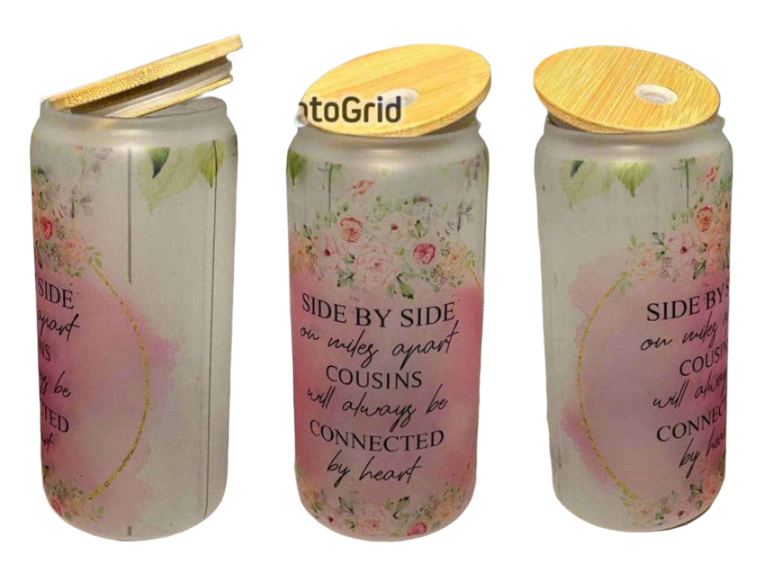 16 oz Frosted Glass Tumblers-Custom Designing Available
