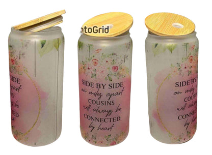 16 oz Frosted Glass Tumblers-Custom Designing Available