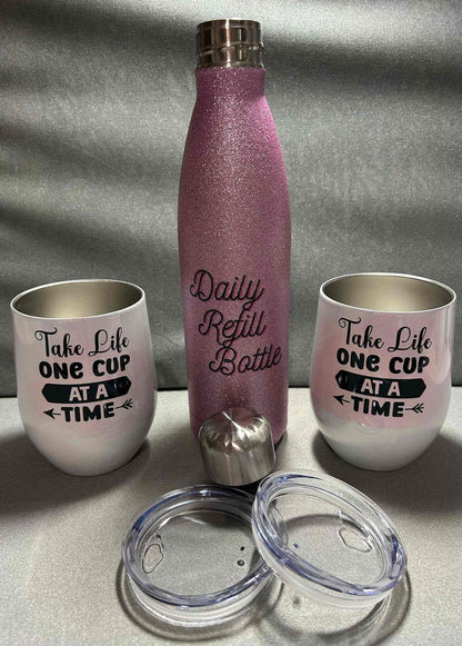 Tumbler and water bottle Gift Set-Custom Designing Available